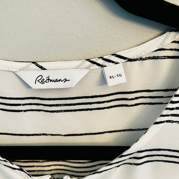 Reitmans Striped Tank with Zipper, Size XL - Picture 3 of 4
